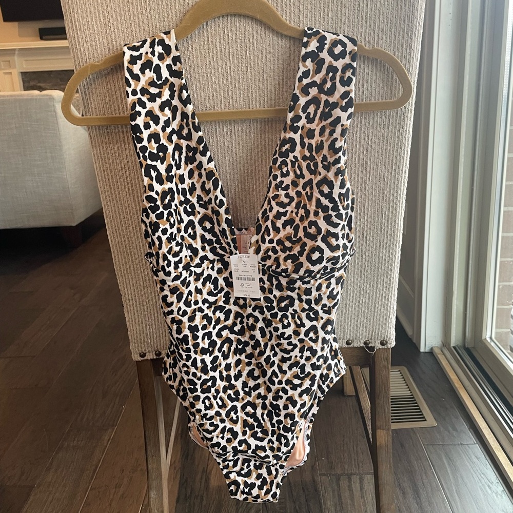J Crew NWT animal print one piece Medium